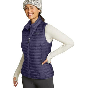 NWT Women's Eddie Bauer Microlight Down Vest Blue size XS